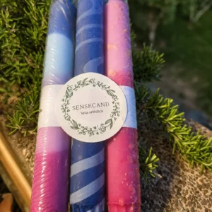 3.Pack de 3 velas artísticas