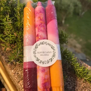 1.Pack de 3 velas artísticas